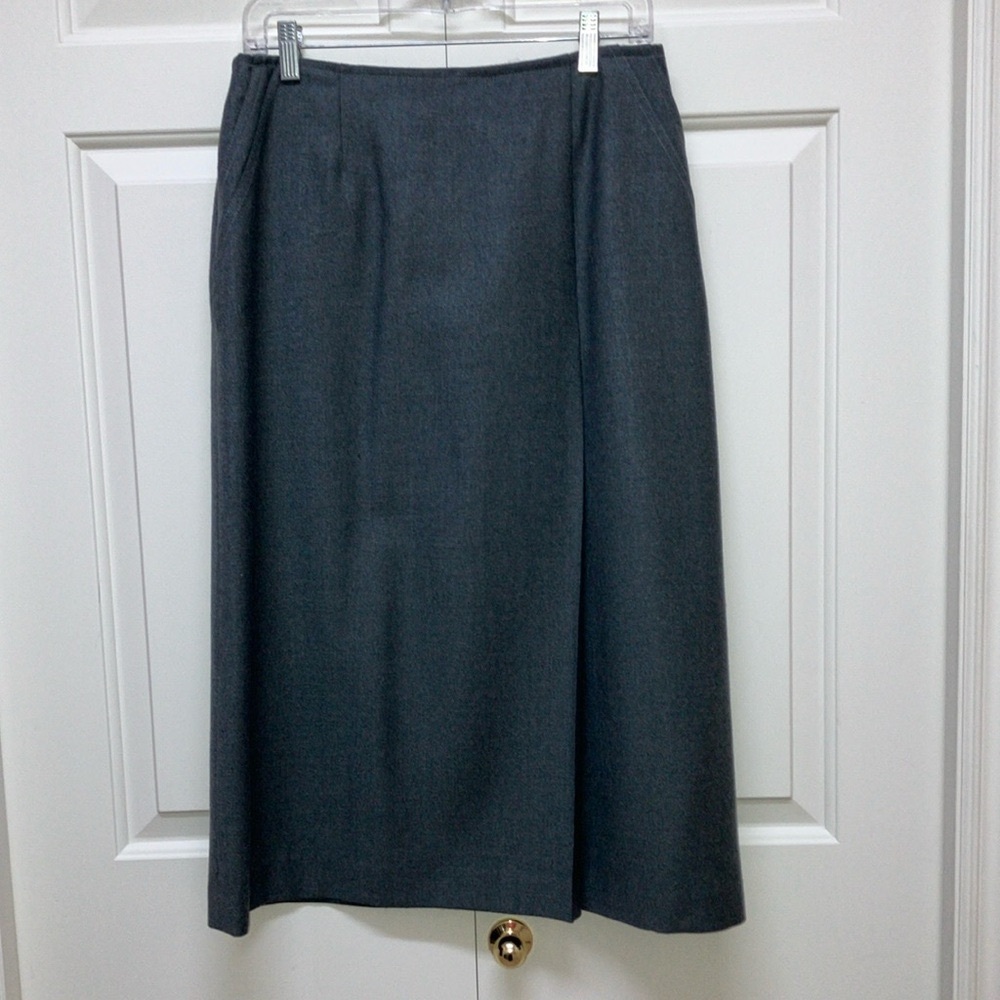 Vintage Gaytown wool skirt, midi, pockets, grey, vintage 11-12